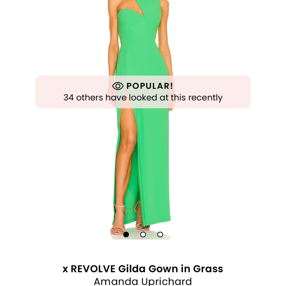 Amanda Uprichard Vibrant Green One-Shoulder Dress
